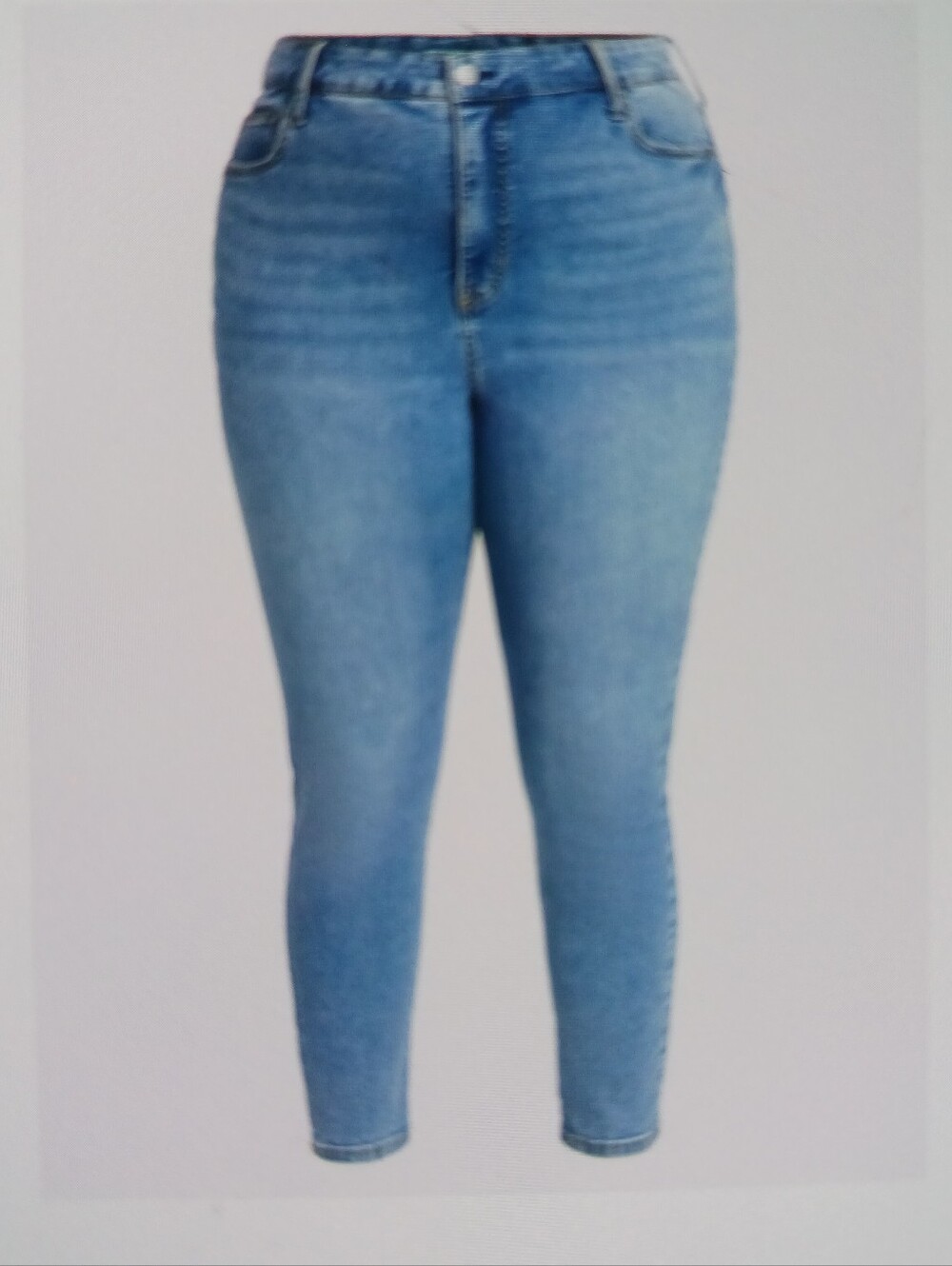TERRA & SKY PLUS SIZE HIGH RISE STRETCH DENIM SKINNY JEANS